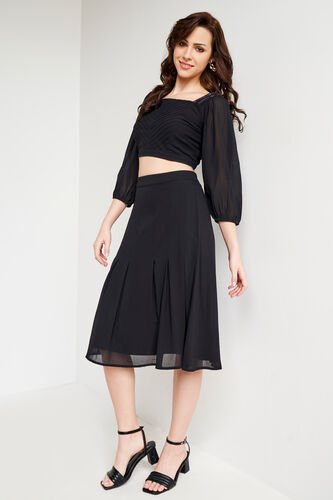 Black Solid Flared set, Black, image 2
